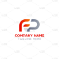 initial letter fp logo design template creative