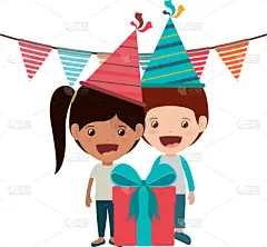 伴侣,生日,儿童,可爱的,事件,请柬,周年纪念,小的,节日,相伴