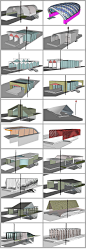 地铁站出入口SU模型