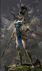 Big Monkey vs Hunter, Fenghua Zhong on ArtStation at http://www.artstation.com/artwork/big-monkey-vs-hunter: