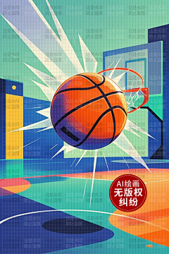 AI版权图库采集到【原创】AI体育 篮球