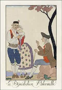 《时尚插画/Falbalas et fanfreluches. Almanach des modes présentes, passées et futures pour》】
作者：塞西尔•柯贝尔（Cécile Sorel）、安妮•伊丽沙白（Anna Elisabeth de Brancovan）等
插图：乔治•巴比尔（George Barbier，1882-1932）
出版：Meynial（巴黎/Paris），1922–1926