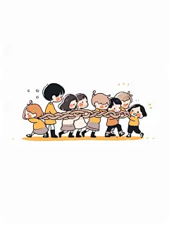 【插画】校运会运动项目-学生拔河比赛~ - 小红书