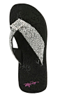 M&F Blazin Roxx Hannah Black w/Silver Beaded Flip Flop Sandals