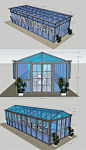 阳光房建筑素材设计su模型