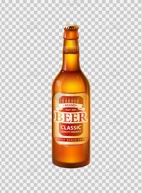 瓶子,三维图形,鸭舌帽,精酿啤酒,含酒精...