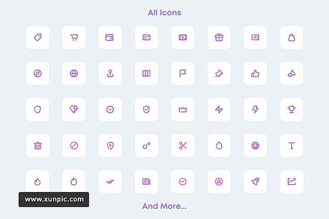 40个社交媒体线性图标素材 图标icon...