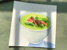 清禾Art采集到水彩/手绘 美食
