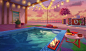 Swimming pool animation project, AAA Game Art Studio : AAA Game Art Studio is an expert in outsourcing animation services. Working with a team that provides art outsourcing and 2D animation production is much more productive for you than working with mult