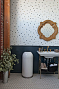 Wallpaper love ! blue and gold little triangles graphic... via @blogscrush