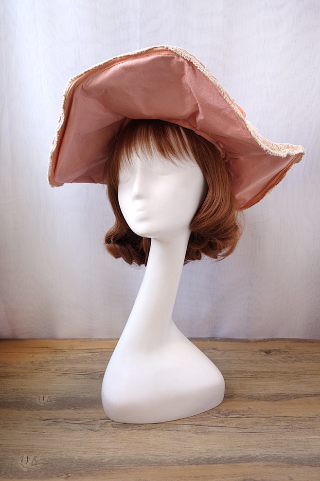 sold法国绝代艳后华丽鸵鸟毛宫廷感维多利亚大檐帽vintage洛丽塔淘宝