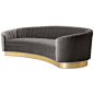 Art Deco 2 Sofa - Crescent Deco Sofa with Curved Arms - ModShop