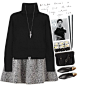 A fashion look from November 2015 featuring ribbed turtleneck, flared skirt and leather sole shoes. Browse and shop related looks.