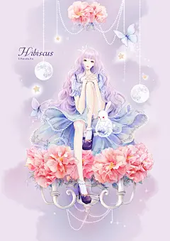 芙蓉_E.Pcat的插画作品_涂鸦王国_原创插画平台 