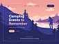 Camping ️ art direction web typography ui design web design interface main menu main title landing ui transport travel trip camp landing page camping