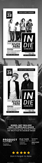 Indie Music Concert Flyer Template PSD