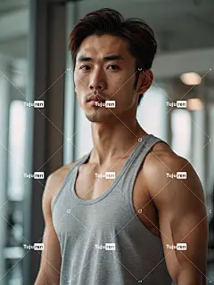 Ai产生的 男人 健身房 人类 人们 人 脸 头发 年轻 肖像