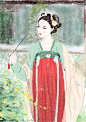 唐装美人2-sky五月天__涂鸦王国插画 更多精彩请关注@微信公众号 致中文化。寻根文化太美#书法#