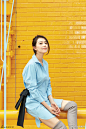 高圆圆的街拍时刻甜美笑容氧气美女 : 高圆圆的街拍时刻