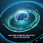 Big data technology and data science analyze Artificial intelligence machine learning analytics data flow sorting