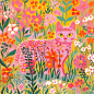 猫咪野兽派风格插画C