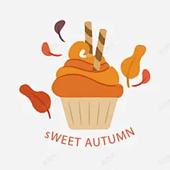 手绘纸杯蛋糕 平面电商 创意素材