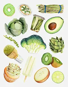 蔬菜png免抠素材_新图网 https://ixintu.com 水彩 蔬菜 菜花 花椰菜 牛油果 卷心菜 猕猴桃 抹茶 插画 卡通 手绘 文艺 清新