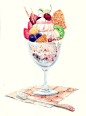 冰淇淋 夏天 水果