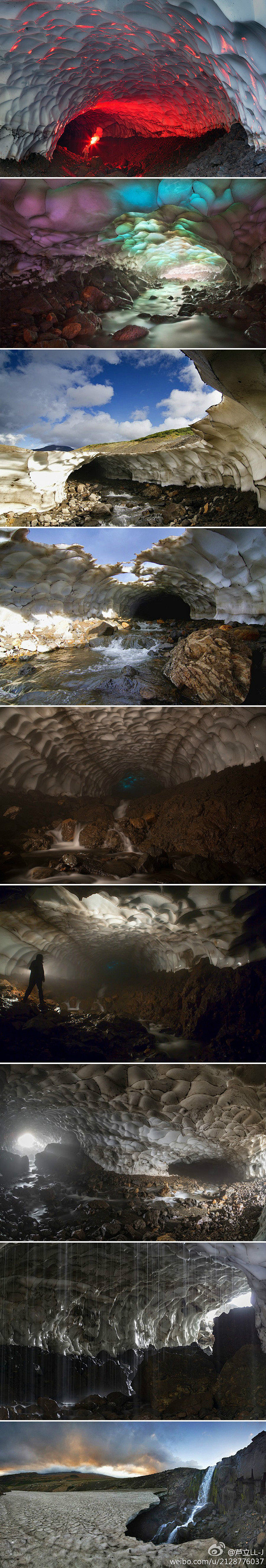 俄堪察加半岛火山岩洞绝美照片