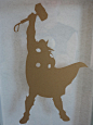 Thor Silhouette Marvel Comics Papercut 4.5X7 GOLD