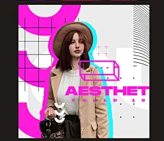 INS风欧美高级海报设计排版PSD模板潮流炫酷海报创意宣传杂志模板