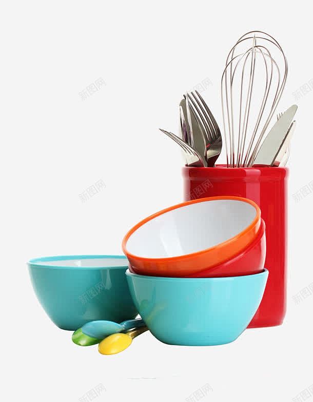 质感餐具高清素材 勺子 塑料碗 容器 尺...