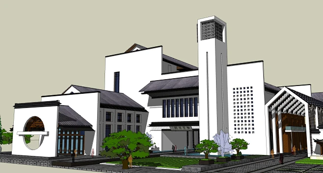 新中式，建筑设计、周熙鵾建筑设计-花瓣网