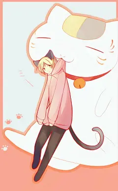 肥嘟嘟,猫咪老师,夏目友人帐,手机壁纸,动漫壁纸
