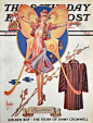 1940年3月23日，星期六晚上，《 JE Leyendecker》艺术作品的封面为“复活节时尚”。 从复古遐想。 #复古#1940#时尚#年份#杂志封面#1940s #saturdayeveningpost#时尚#leyendecker