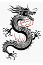 中国传统十二生肖龙年剪影动物插画元素