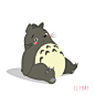 龙猫运动GIF，这也太可爱了！| 图：tumblr clterry