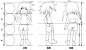 4头身Q版人物基本相当于正常头身比例的小孩子体型，但是从表情、动态、服饰上还是能够看出属于Q版角色。