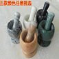 天然云雾石材质 蒜缸 蒜臼子 捣蒜器 蒜泥器  捣药罐 研磨器 石臼
 ,