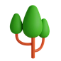 Tree With Branches 3D Icon