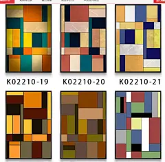 蒙德里安装饰画 抽象格子红黄蓝挂画世界名画艺术Mondrian海报壁画 白色 K02210-14 30*40(+安装配件) 黑色框(其他框色备注或【图片 价格 品牌 报价】-京东