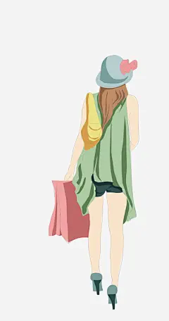 矢量插画女生背影素材_新图网 https://ixintu.com 女生背影 矢量女生背影 插画女生背影 女生背影素材