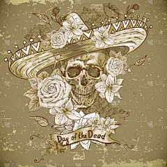 草帽花一天的死者的头颅