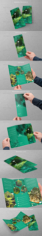 打印模板 - 生态绿色三折| GraphicRiver