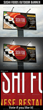 Sushi Food Outdoor Banner 02 - Signage Print Templates