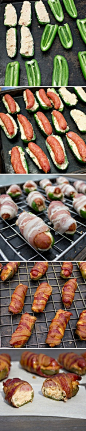 Sausage & Cheese Stuffed Bacon Wrapped Jalapeño Poppers