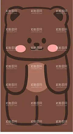 卡通咖色小熊  - 源文件下载【酷图网】萌趣,卡通,壁纸,贴纸,印花图案,产品图案,个性,儿童,手机壳,手机壁纸,手账系列,卡通动物,小熊