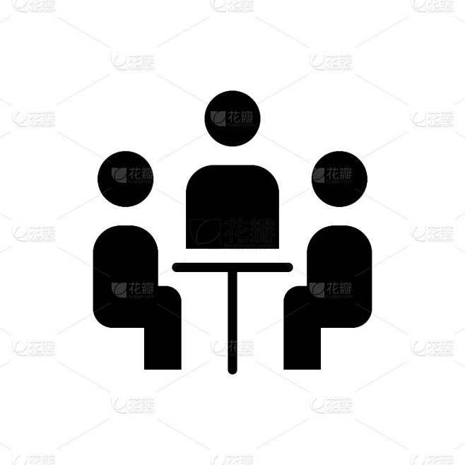 会议图标，对话图标矢量插图