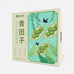 插画风青团包装设计