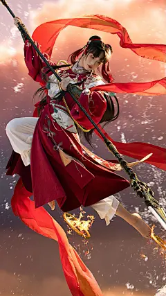 一枪封喉！#东方美学 #摄影 #汉服 #国风 #神话故事 - 抖音